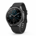 Sleek premium smart watch with digital display on white background